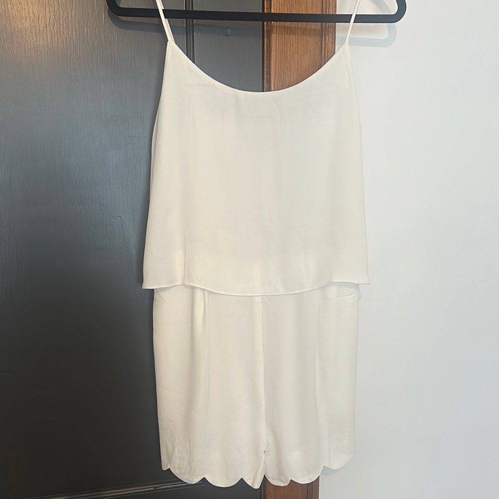 Elegant White Sleeveless Romper NWOT
